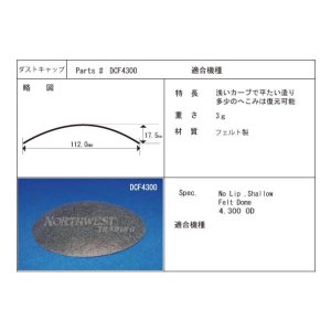 画像: 外径112ミリ  フェルト製　汎用センターキャップ　DCF4300